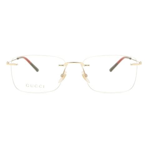 gucci gg 0399o 002 light gold metal rimless eyeglasses 56mm|Gucci GG 0399O 002 Light Gold Metal Rimless Eyeglasses 56mm.